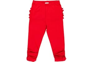 RuffleButts Baby/Toddler Girls Stretchy Ruched Bow Leggings