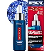 'L'Oreal Paris Revitalift Triple Power LZR Retinol Night Serum For Face, With 0.3% Pure Retinol, Moisturizes Skin and Eliminates Deep Wrinkles, For All Skin Types, 30ml
