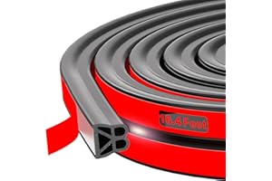 CHUANJI Car Door Seal Strip Pyramid Structure, 16.4ft Rubber Automotive Weatherstrip with Self Adhesive for Easy Installation, Universal Soundproof Weather Sealing for Cars, Trucks, RV, Pickup