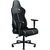 Razer Enki X Essential Gaming Chair: All-Day Comfort - Built-in Lumbar Arch - Optimized Cushion Density - Dual-Textured, Eco-Friendly Synthetic Leather - Adjustable 152-degree Recline - Black