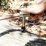 VOANZO Manual Auger Drill Stainless Steel Wood Peg Hole Tool Camping Bushcraft view 2