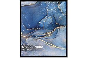 Fxojyvo 18x22 Picture Frame, Black Frame for 18 x 22 Inch Picture Poster Photo, Light Weight and High Transparent 18 by 22 Frame for Wall - 1 Pack/Black/18 x22