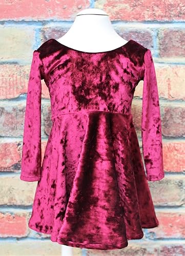burgundy newborn dress