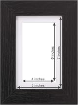 Fabian Clarke London 7x5 Modern Black Wooden Frame with 6x4 Mount view 2