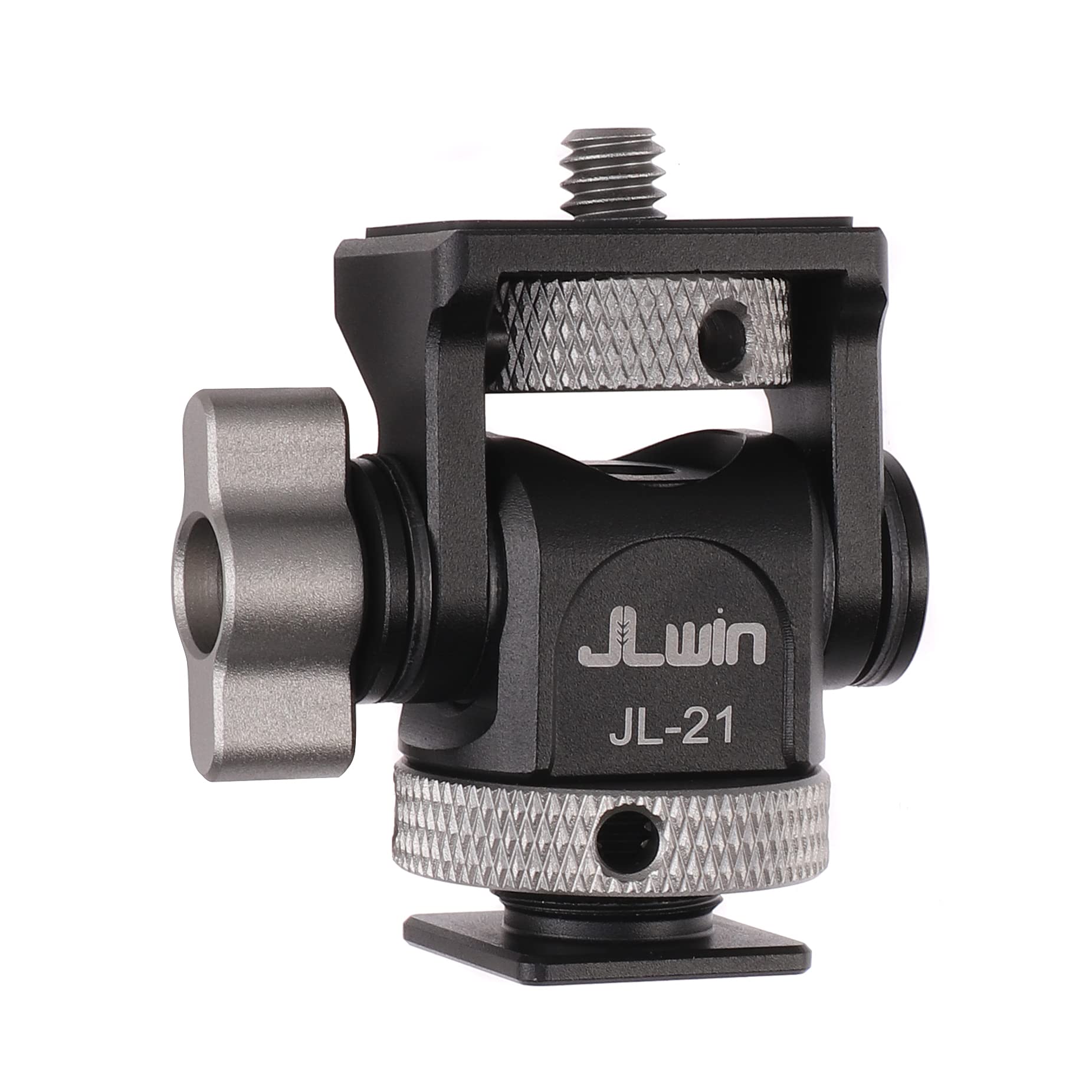 Hersmay Camera Monitor Mount Holder with Cold Shoe Adapter 360° Swivel and 180° Tilt Adjustable Camera Field Monitor Holder Max Load 3KG