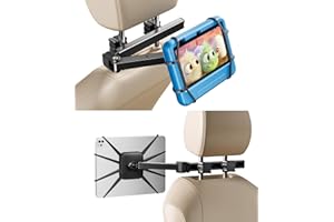 LONANDY Tablet Holder for Car, Upgraded iPad Holder for Car Backseat with Holding Net, Adjustable Extension Arm, Road Trip Es