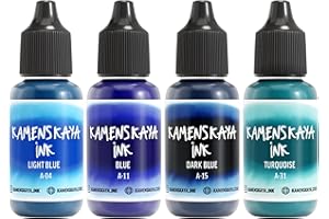 KAMENSKAYA Alcohol Ink Set #11: Matched Color Combination of Alcohol Inks, 4 pcs. 0.51 fl oz (15 ml) Each