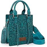 Wrangler Embossed Crossbody Purse for Women Top Handle Fringe Handbags and Western Mini Tote