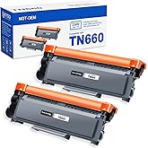 TN660 Toner Cartridge Compatible Replacement for TN 660 TN630 TN-660 TN-630 Work with DCP-L2520DW DCP-L2540DW HL-L2320D HL-L2