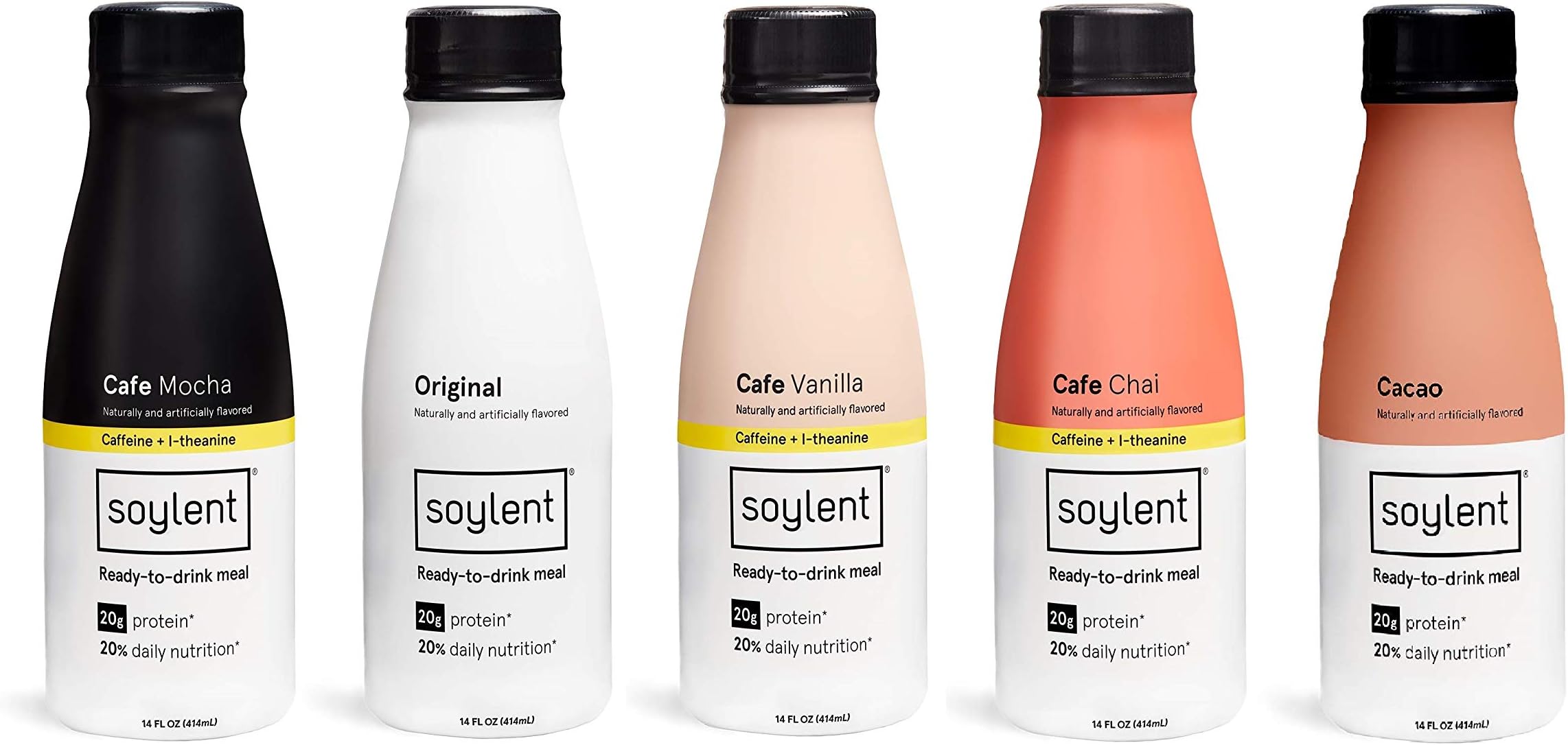 Soylent Meal Replacement Shake, 5 Flavor Variety Pack (Pack of 25)