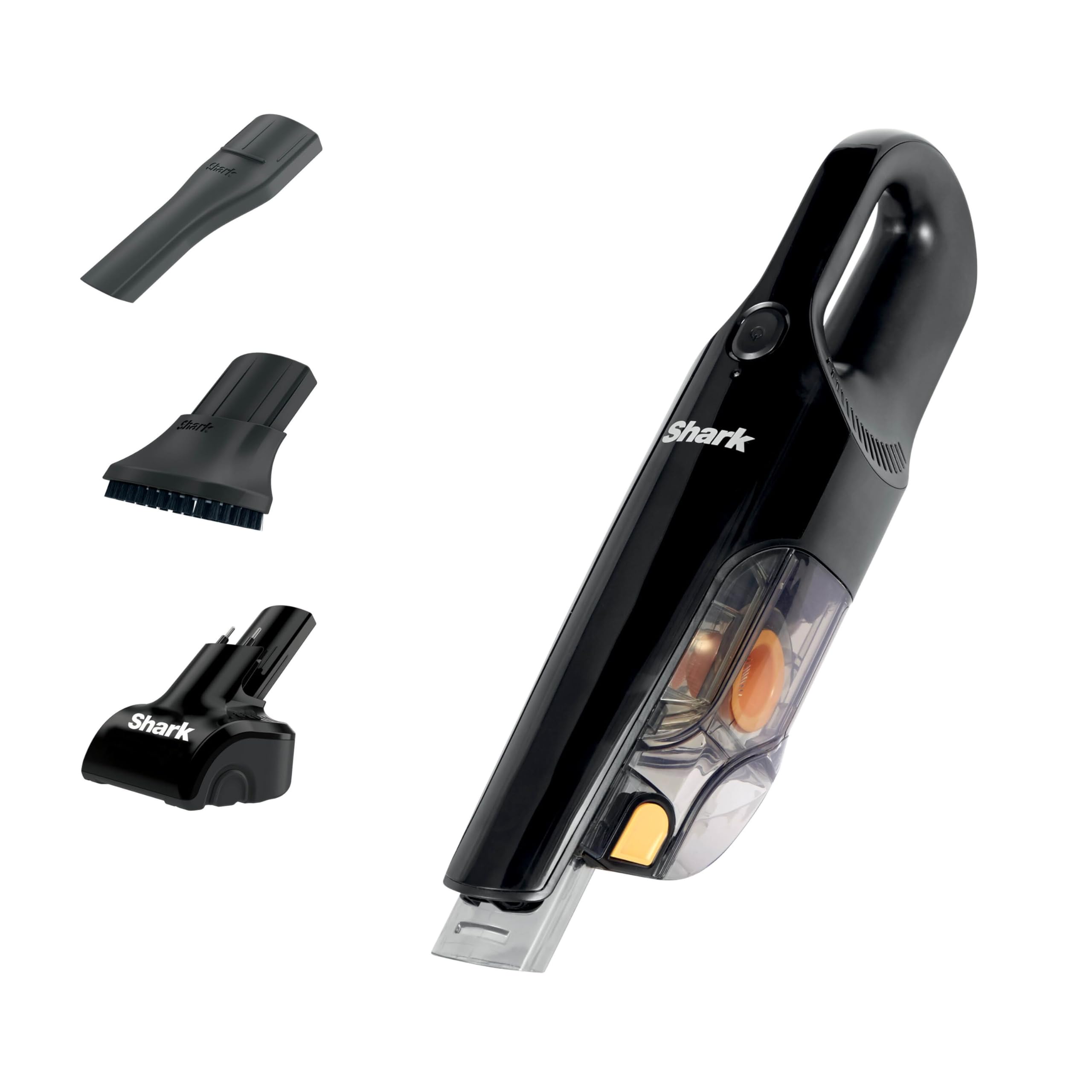 Shark Handheld Cordless Vacuum Cleaner with Pet Tool, Crevice Tool & Dusting Brush, 80 W, 0.45 liters, 10 Minute Run-Time, Washable Filter, Black & Yellow, CH950UKT