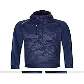 PETER MILLAR Mens Classic Fit Pursuit Half Snap Hoodie Size XXL Blue