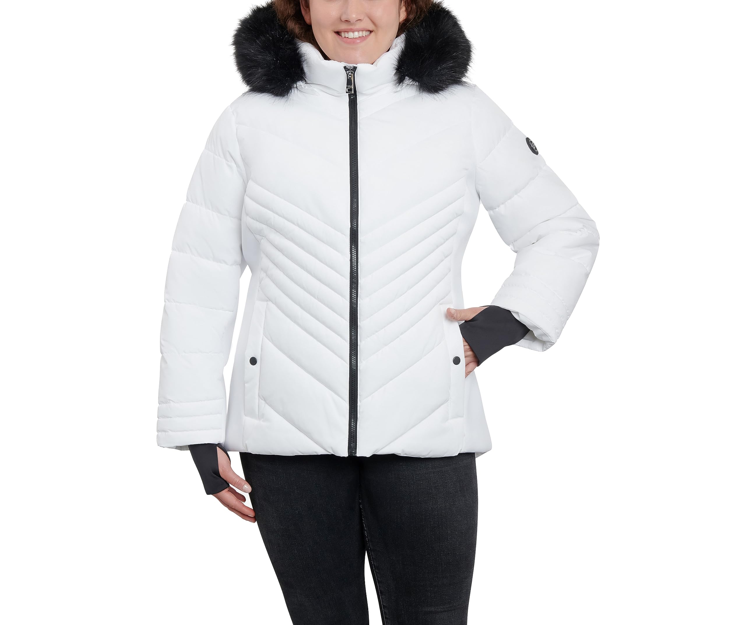 Photo 1 of Zip Front Active Jacket,White,XL