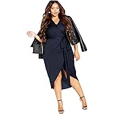 City Chic Women's Plus Size Cocktail Dress - Opulent Elbow Sleeve