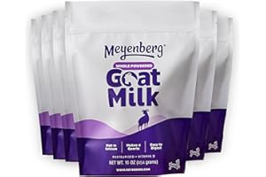 Meyenberg Whole Powdered Goat Milk, 16oz pouch, Amazon Exclusive, Kosher, Gluten Free, 6pk