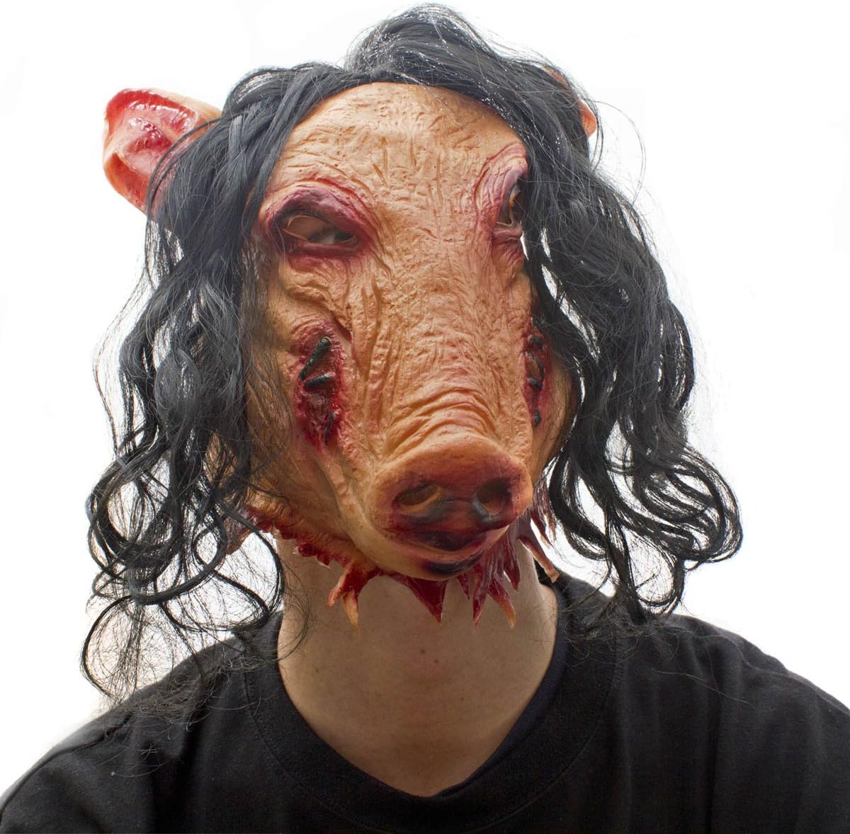Horror Pig Mask Pig Latex Mask Pig Creepy Horror Mask Pig Halloween - Image 4