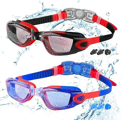 COOLOO Kids Swimming Goggles 2 Pack Anti Fog UV Protection