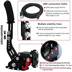 Obokidlyamor 64Bit PC USB Handbrake For 2 IN 1