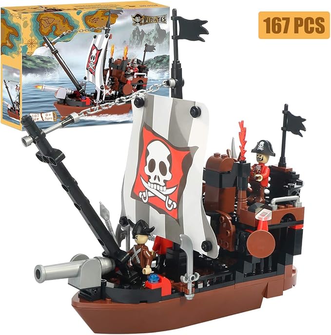 Amazon Cogo ブロック おもちゃ 海賊船 積み木 玩具 男の子 誕生日 プレゼント 167pcs 6 Cg3118 ブロック おもちゃ