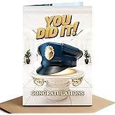 Raojozen Funny Police Graduation Card for Academy Graduate - Officer Promotion Law School Retirement Ceremony 5x7 in