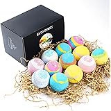 Bath Bombs Set, Handmade Natural and Organic Bath Bombs, Bubble Bath Rich in Essential Oil, Shea Butter, Fizzy Spa to Moistur