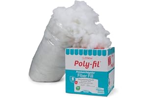 MUHU Poly-Fil® Premium Polyester Fiber Fill by Fairfield, 5 Pound Box (5lbs)