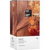 IGK Permanent Hair Dye Color Kit | 7C Copper Cola - Dark Coppery Blonde | 100% Gray Color Coverage + Strengthen + Shine | Ammonia Free