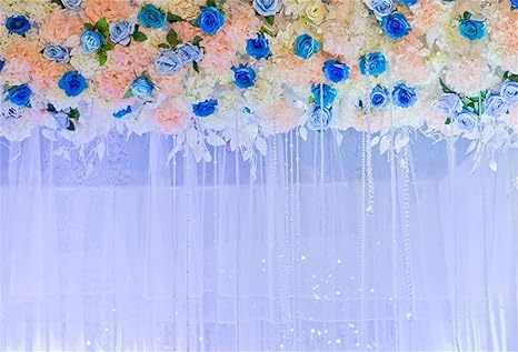 Amazon Com Laeacco Fabulous Floral Wedding Stage Backdrop 10x8ft