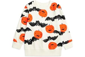 tagyum Toddler Baby Halloween Sweatshirt Boy Girl kids Outfit Pumpkin Crewneck Pullover Long Sleeve Shirt