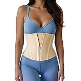 LUXURY-VITA Short Torso Waist Trainer for Women Lower Belly Fat, Workout Fajas Colombianas Waist Cincher Corset