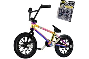 TAILWHIP Finger BMX, Mini Bike Toy with Real Metal Bearings (6X), Alloy Finger Bike for Cool Tricks, Perfect for Skate Parks & Compatible with Finger Skateboards (Multicolor)