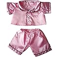 Pink Satin PJ's Clothes Outfit Fits Most 14" - 18" Build-A-Bear and Make Your Own Stuffed Animals