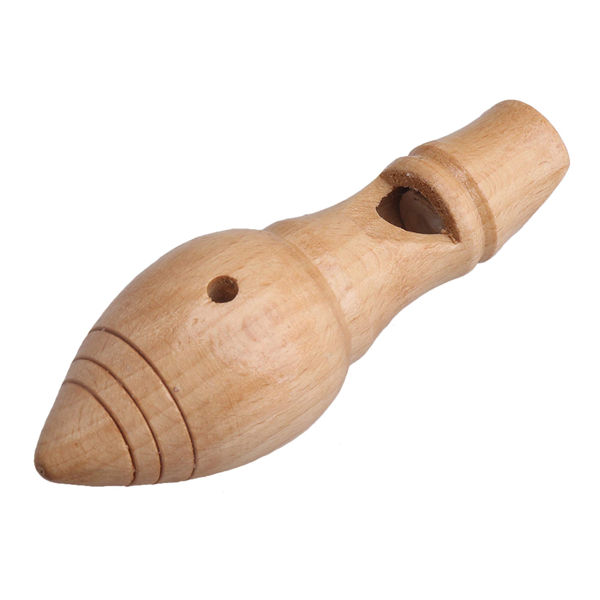Wooden Bird Caller Whistle Cuckoo Whistle Wind Instruments, Wood Color, 10.5x4cm