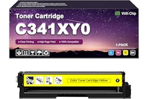 C3426 Toner Cartridge Replacement (with Chip) for Lexmark C341XK0 C341XC0 C341XM0 C341XY0 Toner for Lexmark C3426dw MC3426adw