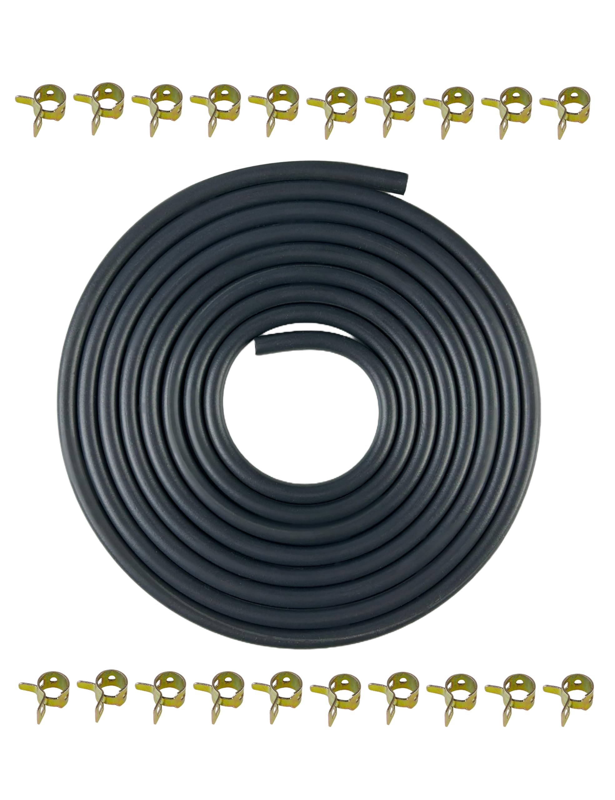 Photo 1 of YAMAKATO 10 Feet 1/8 Inch ID 3.5mm Fuel Line for Honda 95001-35003-60M Lawn Mowers Snow Blowers Predator Generac Mini Bike ATV Generator Small Engines Gas Line w/ 20 Clamps