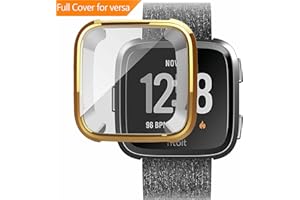 for Fitbit Versa Case, Soft TPU Protector for Fitbit Versa Accessories Rugged Protective Frame Shockproof Electroplating Prot