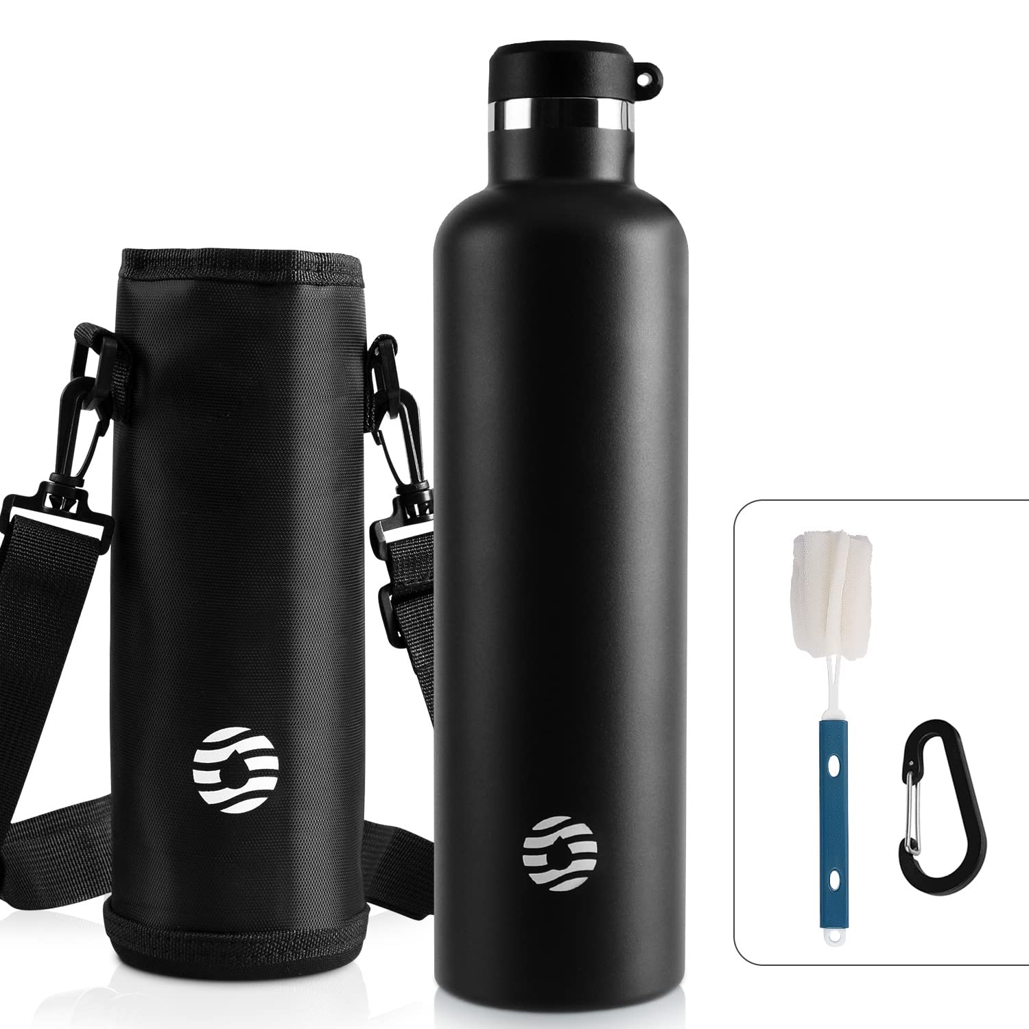 FEIJIAN Stainless Steel Water Bottle 750ml/1000ml Sports Flask Vacuum Insulated Water Bottle Leak Proof BPA Free Metal Water Bottle for School, Cycling, Sports and Gym