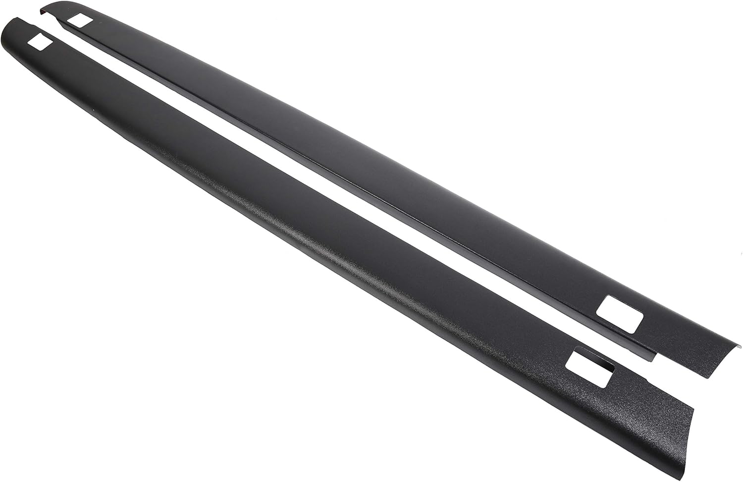 ECOTRIC Truck Bed Rail Caps Black Smooth Finish with Stake