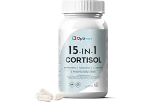 Optiwav Cortisol Detox Supplement for Women Men - Control & Lowering High Cortisol Level - Balance Calm Stress Relief Cleanse Adrenal Health Support - Magnesium Ashwagandha Cortisol Blocker Reducer