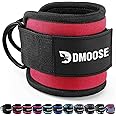 DMoose Fitness Ankle Straps for Cable Machines - One Size Fit with Premium Padding, Glute Kickback Ankle Strap for Women & Men, Cable Attachments for Gym, Booty Workouts & Hip Abductors