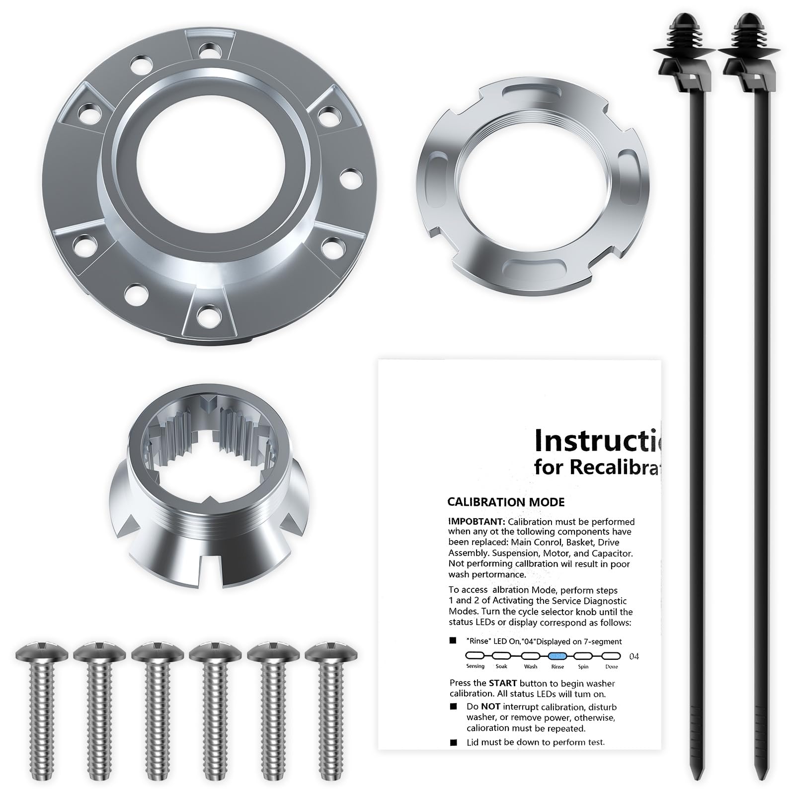 Photo 1 of Upgraded W10324651 Metal Hub Replacement for Whirlpool Washer Drive Hub, MVWX655DW1 WTW5000DW3 WTW5000DW1 Drive Hub Replace W10528947, W10324651-ba All-metal Washing Machine Drum Mounting Hub