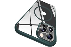 CASEKOO Magnetic Crystal Clear for iPhone 12 & 12 Pro Case [No.1 Strong Magnets][Never Yellow][MIL-Grade Drop Tested] Compatible with MagSafe Protective Slim Cover 6.1''2020-Green