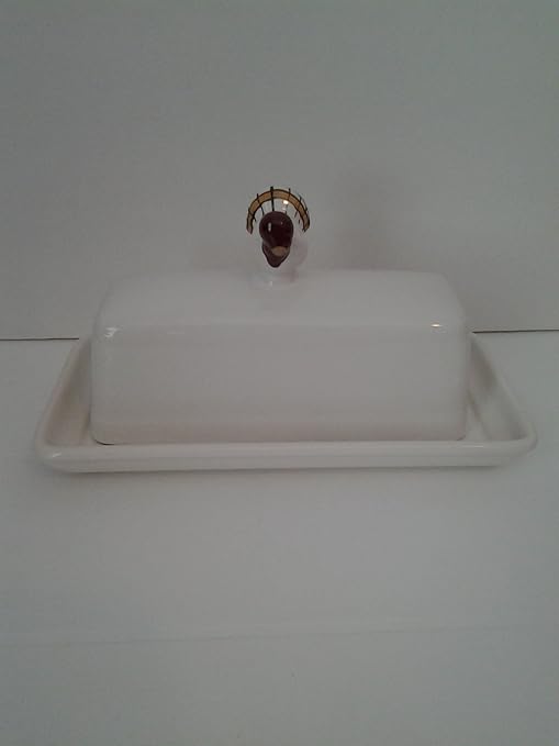 Amazon Com Pottery Barn Thanksgiving Gobble Butter Dish Butter