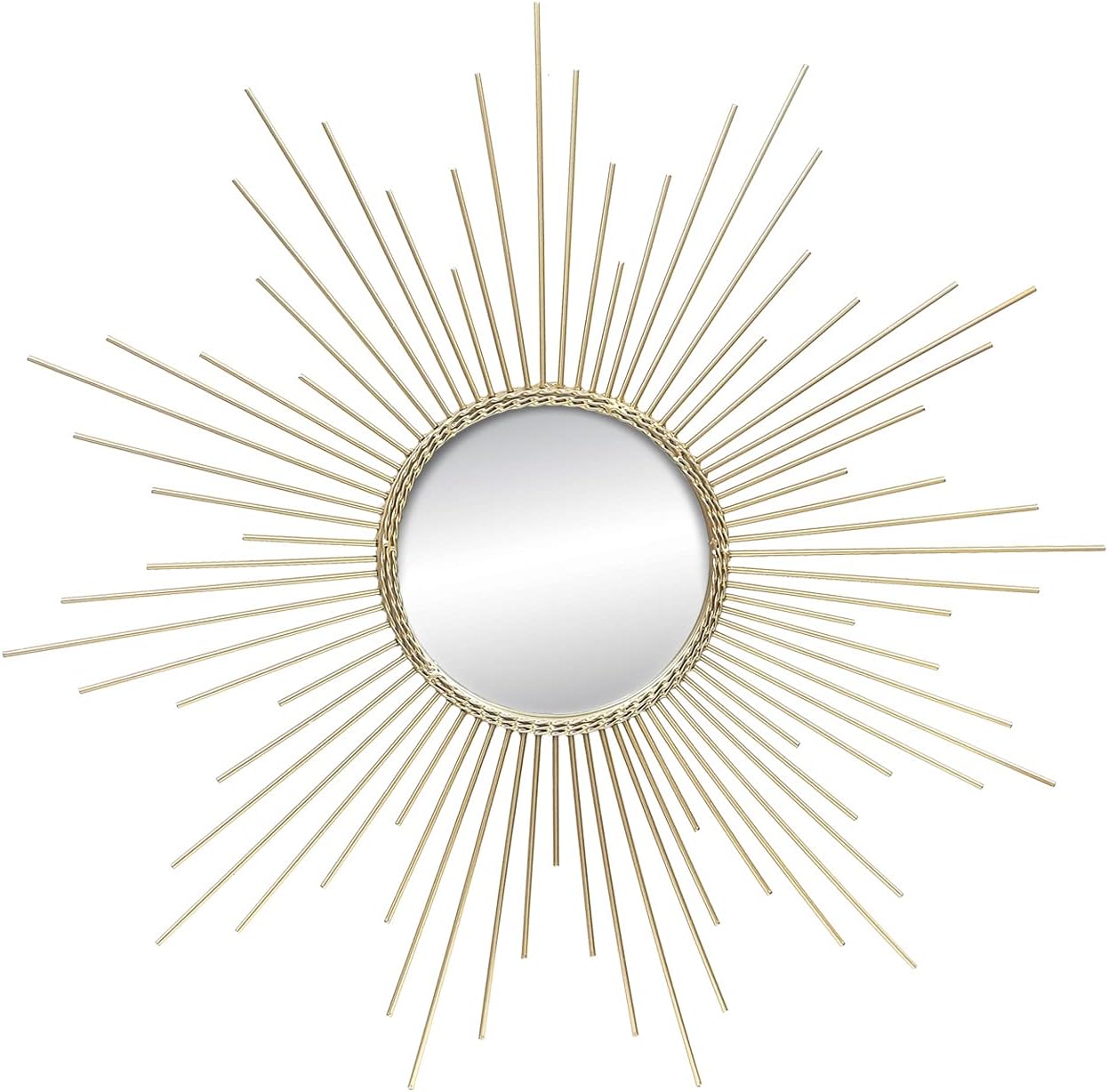 Joveco Wall Mirror 27" Decorative Round Sunburst Hanging Mirror for Entryway Bedroom Living Room Bathroom
