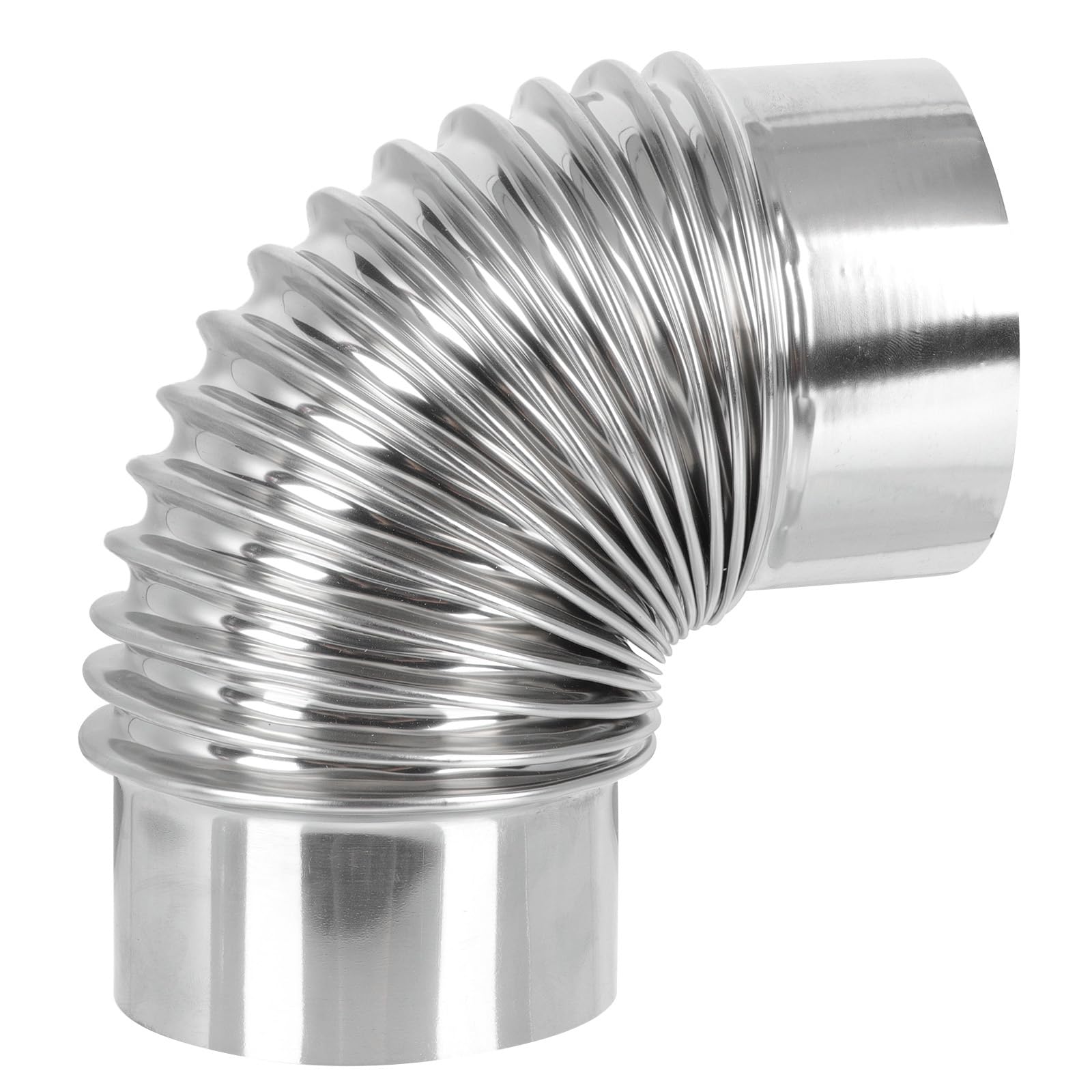 Happyyami Stainless Steel Wood Stove Chimney Elbow Pipe for Heating Stove Exhaust Flue Extension Pipe Suitable for Indoor and Outdoor Easy Installation with Lightweight Design