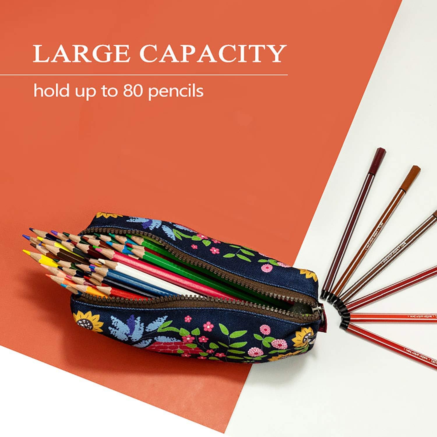 LParkin Cute Garden Gnome Canvas Pencil Case Pen Bag Pouch Gadget Box Stationary Case Makeup Cosmetic Bag - Image 3