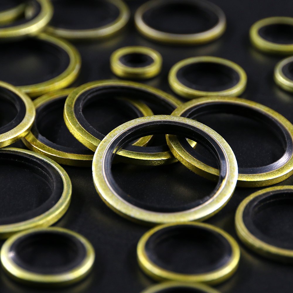 Hilitchi 180Pcs Metric Dowty Bonded Seal Oil Washer Assortment Kit