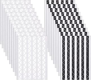 Bememo 2040 Stücke Foto Ecken Selbstklebend für Scrapbook Bild Album (Schwarz und Weiß) (Schwarz und Weiß)