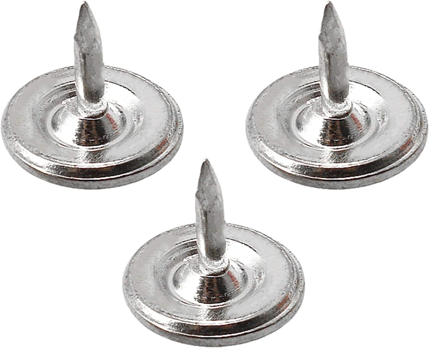 SHANOER 100pcs Upholstery Tacks Furniture Decorative Tacks Silver 9x8mm Drawing Pins