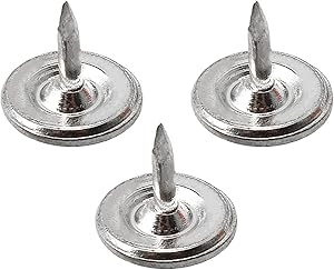 SHANOER 100pcs Upholstery Tacks Furniture Decorative Tacks Silver 9x8mm Drawing Pins